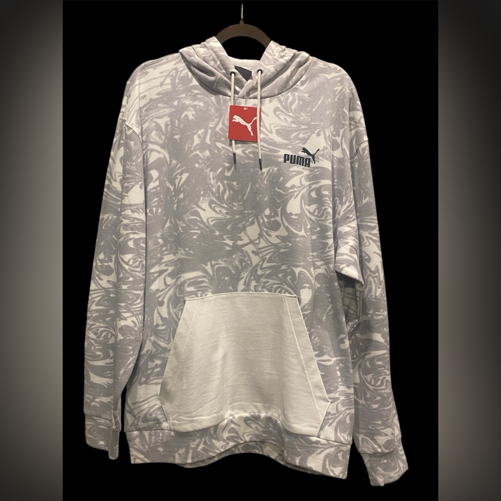 PUMA Men's Hoodie in Gray Swirl